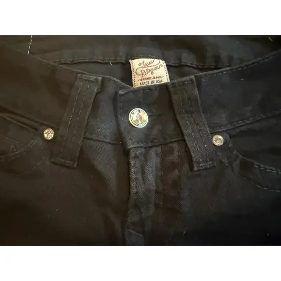 NWT Vintage Y2K True Religion Joey Lowrise Bootcut Black Jeans w/ Crystals 27 - Picture 4 of 7